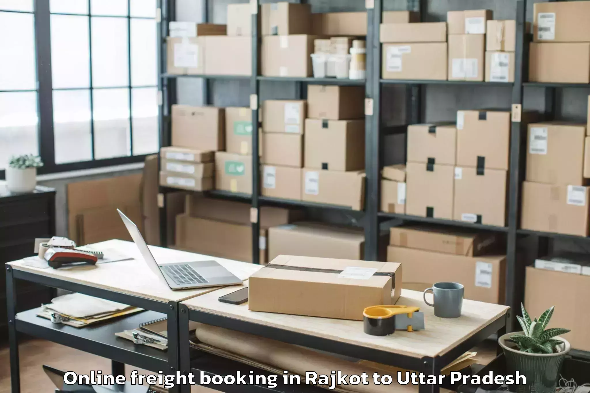 Book Your Rajkot to Lucknow Airport Lko Online Freight Booking Today